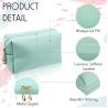 Buy cheap Makeup Bag Leather Zipper Cosmetic Bag Water Resistant Versatile Makeup Pouch Travel Cosmetic Organizer Portable from wholesalers