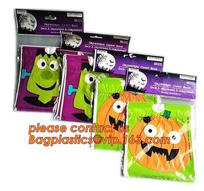 gravure printing halloween party bag, cute design food grade plastic cookie packing,halloween shrink cello treat bags fo