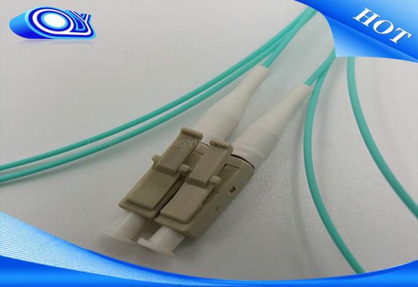 Buy cheap LC / UPC Fiber Optic Pigtail 50 / 125 MM OM3 Simplex LC Fiber Optic Patch Cord from wholesalers