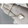 Buy cheap Long Yellow 18K Gold Necklace Elegant White Mother Of Pearl For Ladies from wholesalers
