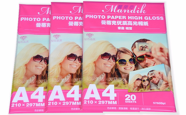 100% Wood Pulp One Side Coated Glossy Inkjet Photo Paper