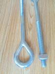 galvanized steel forged oval eye bolt for power line fittings