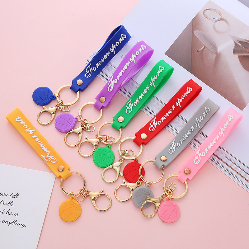 Silicone Bangle Key Ring Bracelet Keychain Holder For Women Girls Wristlet Round Keyring
