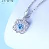Buy cheap 1.2x2cm 2.2g Sterling Silver Jewelry Necklaces S925 Heart Six Pointed Star Necklace from wholesalers