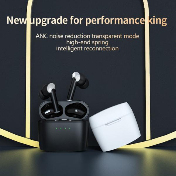 Buy cheap IPhone Android Active Noise Cancelling Earphones Black Wireless Earbuds IPX5 from wholesalers
