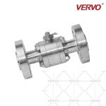 DN15 Forged Steel 1500LB F304 Soft Seated Flange Ball Valve Side Entry 3 Piece