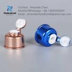 Custom Manufacturer Metallic Silver Flip Top Lid Plastic Bottle Flip Top Caps