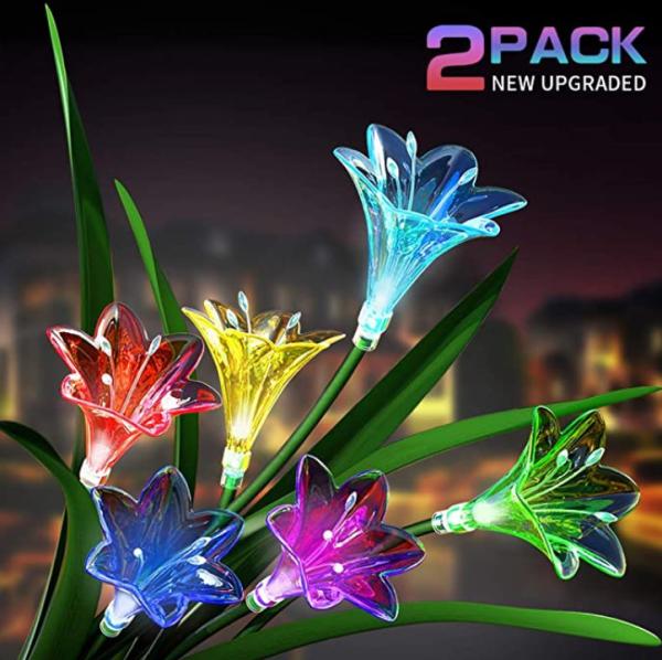 Buy cheap Ip44 1.2V Lily Solar Garden Stake Lights from wholesalers