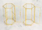 Buy cheap High-quality hand-welded copper strip glass artifact Window display box jewelry accessories  box from wholesalers