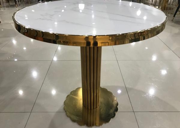 Buy cheap Good Load Bearing 80cm Marble Metal Coffee Table from wholesalers