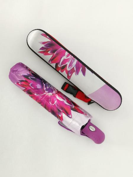 22 Inch 10 Ribs Auto Open Close Umbrella With Case And Blue Rubber Coating