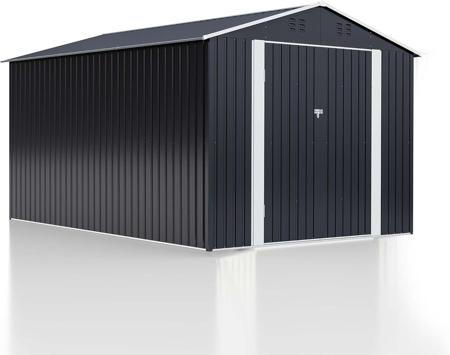 Waterproof 8 x 12 FT Metal Garden Shed with 4 Vents and Durable Design from AJUNION