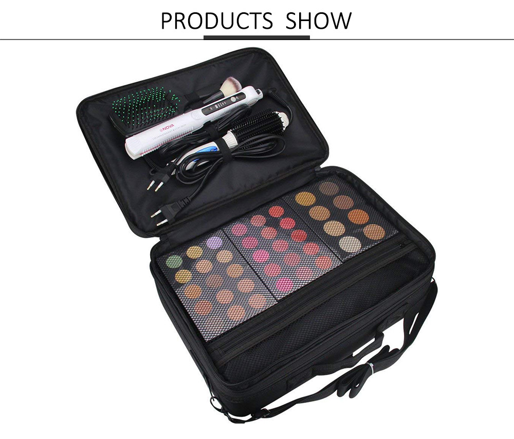 3 Layer Polyester Artist Brush Box With Adjustable Dividers