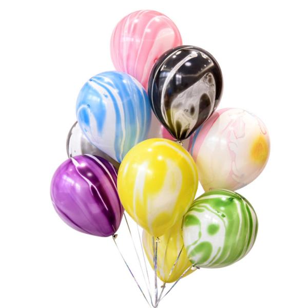 Buy cheap 9pcs Colorful Wedding Valetine's Day Agate Marble Balloons Decoration Baby Shower Birthday Party Agate Decor Supplies from wholesalers