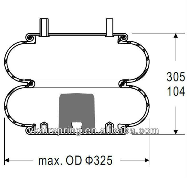 Buy cheap 16-11378-000/S-10170 Industrial Rubber Air Spring/ 3B12-406 Air Suspension Spring Parts For OEM from wholesalers