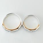 Customizable 0.03ct 0.023ct Couple Rings Gold With Letters
