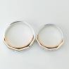 Buy cheap Customizable 0.03ct 0.023ct Couple Rings Gold With Letters from wholesalers