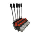 ZD102-5 5 Spool Hydraulic Control Valve , Hydraulic Oil Sectional Valve