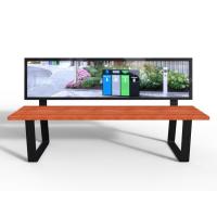 Buy cheap Wooden Advertising Bench Waterproof For Outdoor Garden Park product