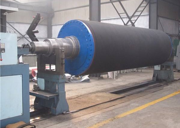 Complete Whole New Jumbo Blind Hole Press Roller Rubber Covered With Bearing And Housing