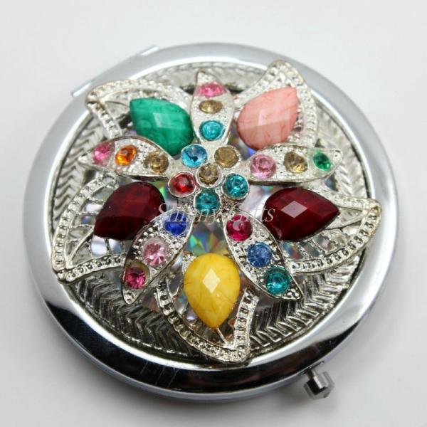 Buy cheap Shinny Gifts Wedding Gifts 3D Flower Cosmetic Mirror Portable Cosmetic Mirrors from wholesalers