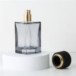 Luxury Square 50ml Perfume Cosmetic Glass Bottles With Spray Cap