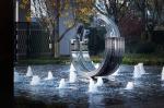 Buy cheap Fountain Ring Decorative Metal Sculpture Mirror Stainless Steel Modern Art from wholesalers