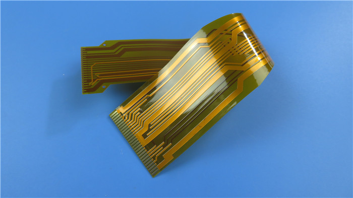 Adhesiveless Flexible Printed Circuit FPC Built on Transparent Thin Glueless Polyimide With Gold Plated for Tracking