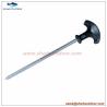 Buy cheap Heavy duty steel tent peg tent stake with plastic head 21cm from wholesalers
