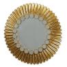 Buy cheap Metal Frame Sunflower Round Wall Mirror 24 X 36 Antique Gold For Dressing Room from wholesalers