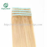 Buy cheap Tape Hair extension 16"-28"L,100s/pack 613# color Straight malaysian virgin hair product