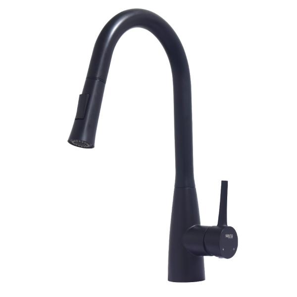 Steel 304/316 Material 2 Way CUPC Black Pull Down Kitchen Faucet Water Tap