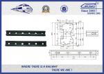 Standard UIC54 Rail Metal Fish Plate For Railway Fastener / Joggled Fish Plate