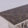 Buy cheap 180x90x76cm 8 Seater Marble Dining Table Stainless Steel gold color from wholesalers