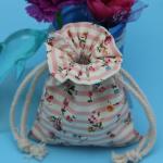 Embroidery 10*15cm Canvas Christmas Gift Bags Pantone Color