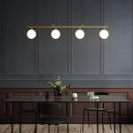 LED black pendant light Vintage glass ball lamp Horizontal Type Pendant Lamp(WH