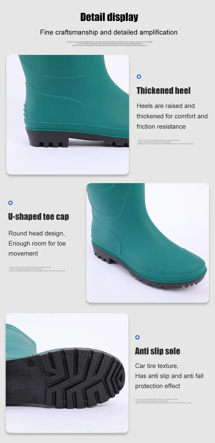 High-Top Steel Baotou Steel Soled Rain Boots Smashing And Piercing Protective Boots Waterproof Safety Shoes