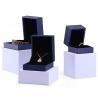 Buy cheap Hanhong Handmade Velvet Jewelry Packaging Box for Necklace and Ring 9*9*4.5cm Blue PU Leather from wholesalers