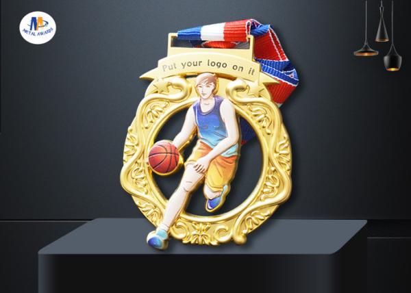 Buy cheap Basketball 65×4MM Cut Out Medals from wholesalers
