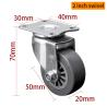 Buy cheap Grey Miniature Caster Wheels 2 Caster Wheels With Brakes 262P-73 from wholesalers