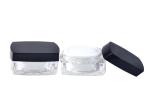 Cosmetic Small Empty Makeup Pots 1 Oz Square Acrylic Gel Plastic Jar And Lids