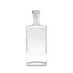 Shandong 700ml 750ml Flat Square Decal Glass Wine Bottle with Customize Sealing