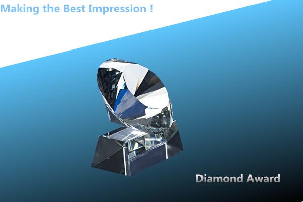 Buy cheap diamond awards/crystal diamond award/crystal 3D laser awards/diamond crystal trophy from wholesalers