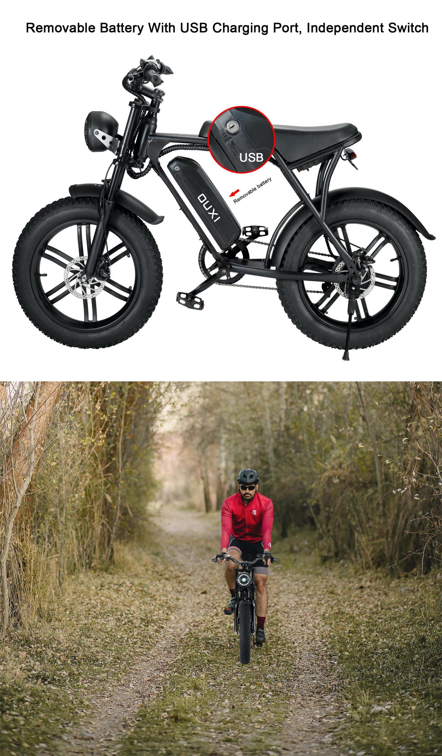 Directly 48V 500W Brushless Electric Motor For Mountain Bikes With Front Fork Suspension