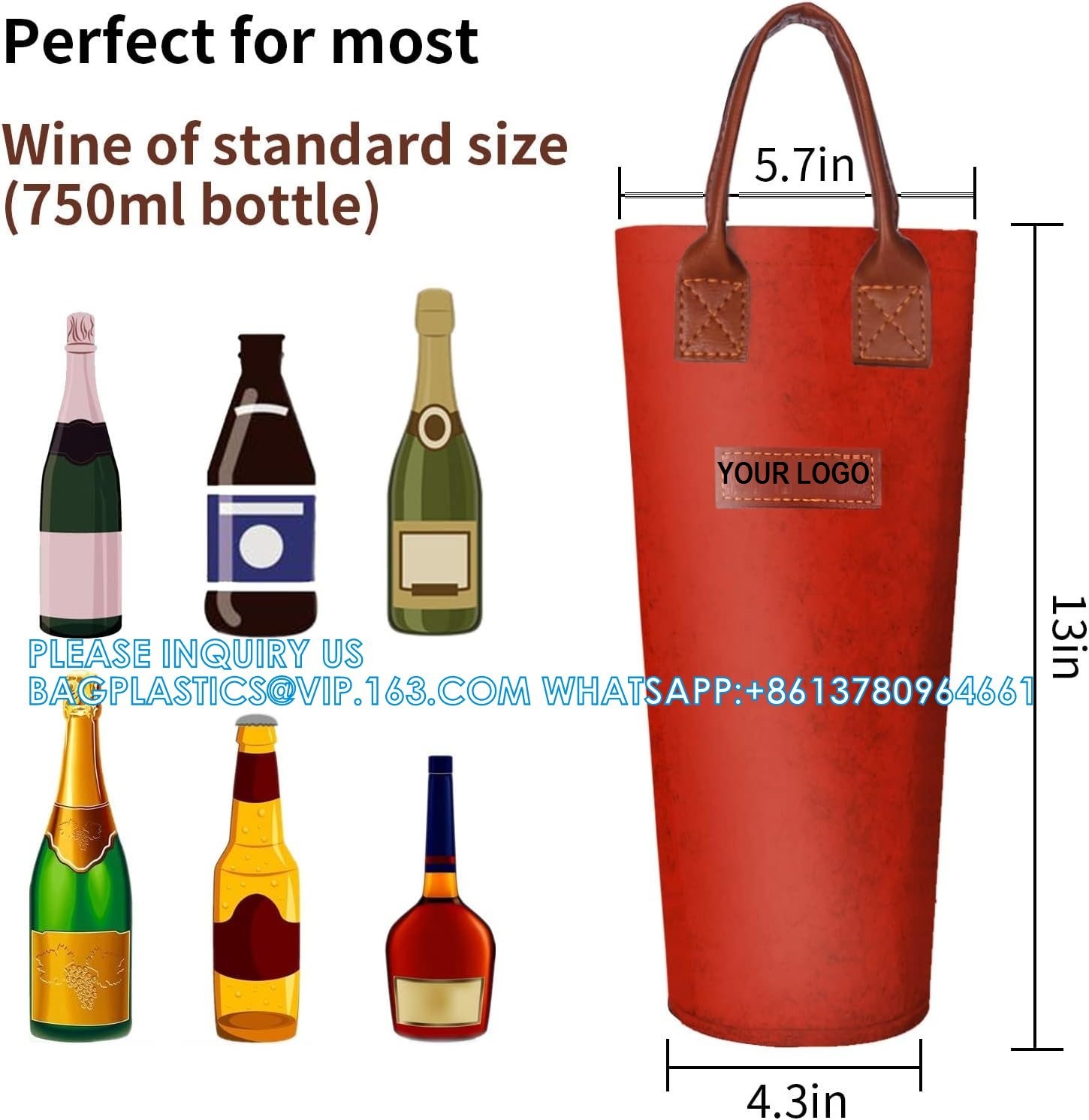 Felt Bags, Felt Carrier, Felt Handle Bags, Felt Bottle Wine Carrier Bag Padded Wine Handler Wedding Gift Package