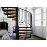 Buy cheap Indoor Carbon Steel Spiral Staircase Wood Treads Low Maintenance Cost from wholesalers
