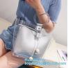 Buy cheap PVC transparent shopping bag, Zipper PVC Vinyl Tote Shopping Bag, PVC shopping reusable tote bags with carry handle, bag from wholesalers