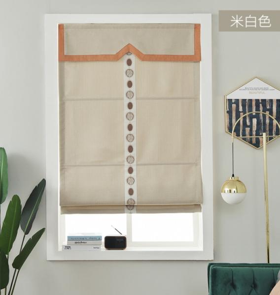 Buy cheap Anti-dust modern smart remote motorized blue grey beige linen curtain Roman blind customized blackout from wholesalers