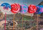 Shop Display Custom Color Giant Fiberglass Lollipop Diameter 80cm OEM Design