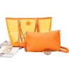Buy cheap Transparent Ladies Tote Bags Clear PVC Handbags , Orange / Red / Blue from wholesalers